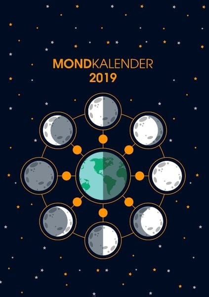 Der Monkalender 2019 - Terminplaner und Terminkalender mit Mondphasen