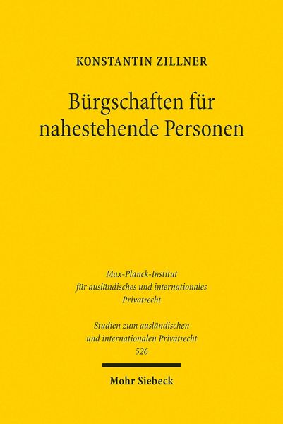 Produktbild: B&uuml;rgschaften f&uuml;r nahestehende Personen