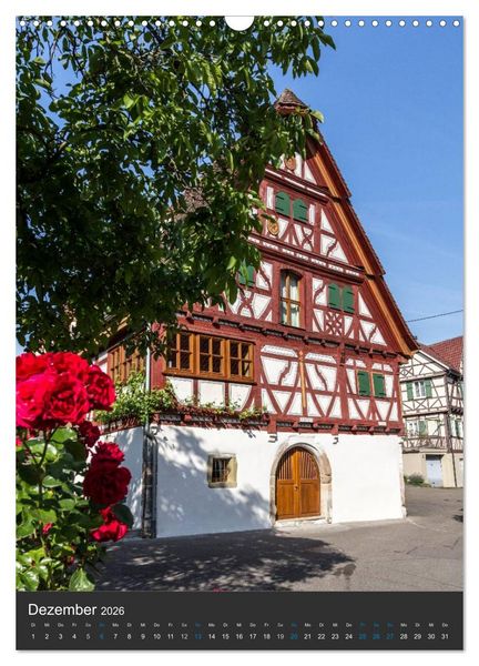 Produktbild: Str&uuml;mpfelbach - Fachwerkh&auml;user (Wandkalender 2026 DIN A3 hoch), CALVENDO Monatskalender