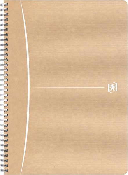 Produktbild: OXFORD Notizbuch Touareg A4, liniert, 180 Seiten, recyceltes Papier, Spiralbindung, Einband, Kraftpapier, zuf&auml;llige Farbauswahl sortiert