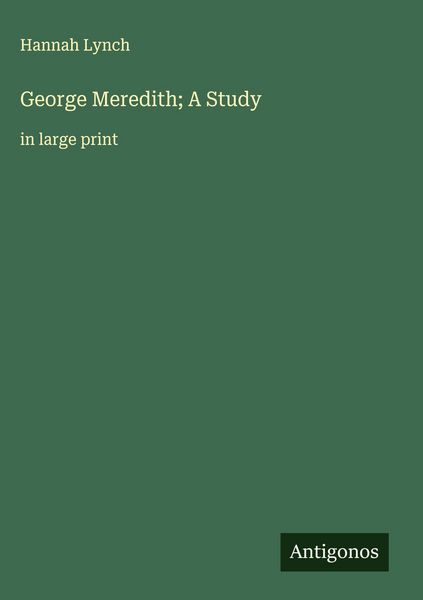 Produktbild: George Meredith; A Study