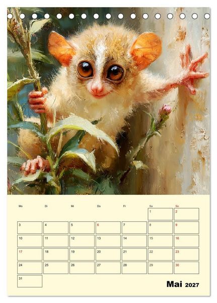 Produktbild: Koboldmakis. Kleine H&uuml;ter des Dschungels (Tischkalender 2027 DIN A5 hoch), CALVENDO Monatskalender