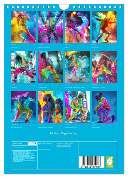 Produktbild: Hip-hop Begeisterung (Wandkalender 2026 DIN A4 hoch), CALVENDO Monatskalender