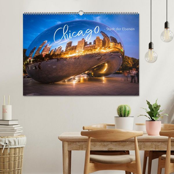 Produktbild: Chicago - Stadt der Ebenen (Wandkalender 2026 DIN A2 quer), CALVENDO Monatskalender