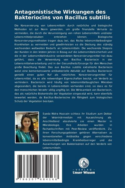 Produktbild: Antagonistische Wirkungen des Bakteriocins von Bacillus subtilis