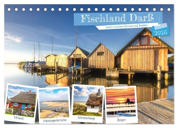 Fischland Darß, Land zwischen Ostsee und Bodden (Tischkalender 2025 DIN A5 quer), CALVENDO Monatskalender