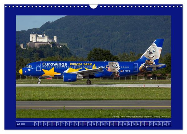 Produktbild: Bunte Airliner (Wandkalender 2026 DIN A3 quer), CALVENDO Monatskalender