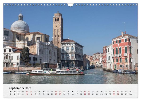 Produktbild: Venise - Un hommage imag&eacute; &agrave; la magie v&eacute;nitienne (Calendrier mural 2026 DIN A3 vertical), CALVENDO calendrier mensuel