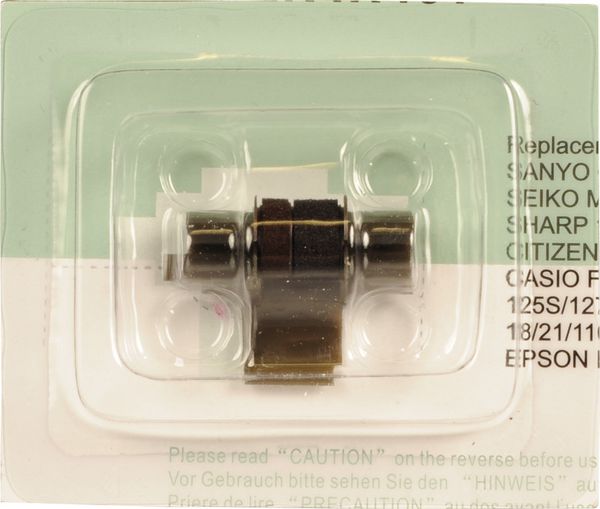 Produktbild: Farbrolle IR-40 T schwarz/rot f&uuml;r CASIO Tischrechner: HR-150xxx, FR-620TER, FR-2650A, FR-2650T