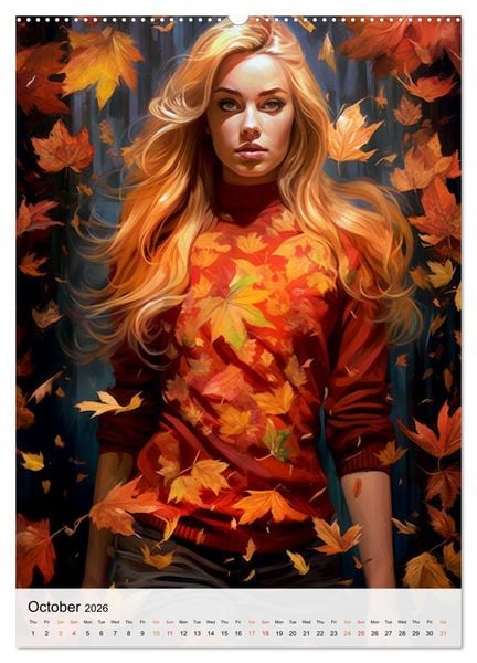 Produktbild: Flourishing Femmes (High Quality Premium Wall Calendar 2026 DIN A2 portrait),CALVENDO 12 Month Wall Calendar