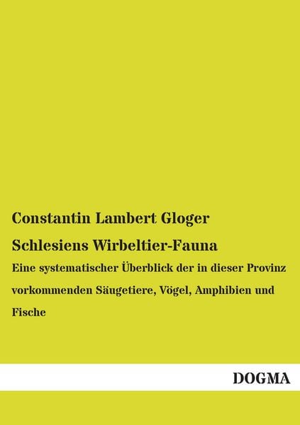 Produktbild: Schlesiens Wirbeltier-Fauna