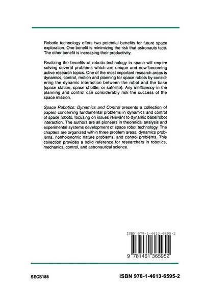 Produktbild: Space Robotics: Dynamics and Control