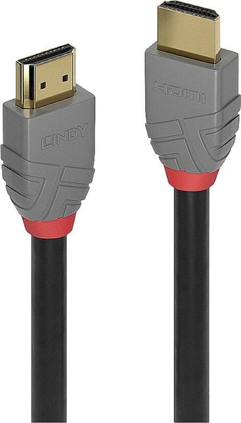 LINDY Anschlusskabel HDMI-A Stecker, HDMI-A Stecker 1.00m Schwarz 36952 8K UHD HDMI-Kabel