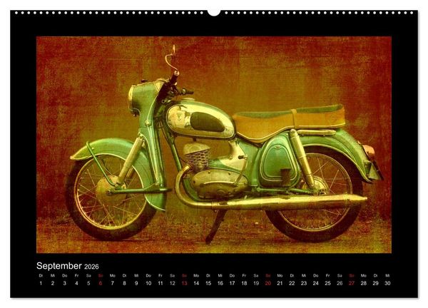Produktbild: Motorrad Oldtimer (hochwertiger Premium Wandkalender 2026 DIN A2 quer), Kunstdruck in Hochglanz