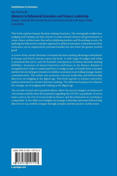 Produktbild: Advances in Behavioral Economics and Finance Leadership