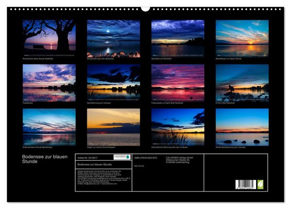 Produktbild: Bodensee zur blauen Stunde (Wandkalender 2026 DIN A2 quer), CALVENDO Monatskalender