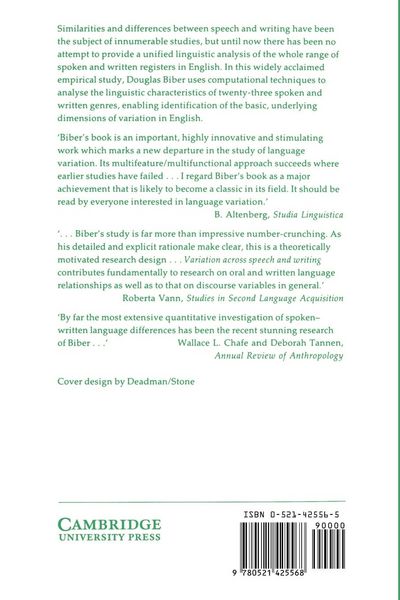 Produktbild: Variation Across Speech and Writing