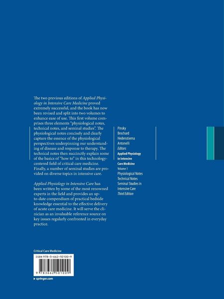 Produktbild: Applied Physiology in Intensive Care Medicine 1