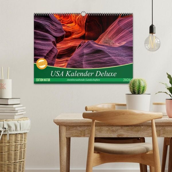 Produktbild: USA Kalender Deluxe (Wandkalender 2026 DIN A3 quer), CALVENDO Monatskalender