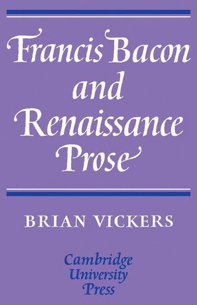 Produktbild: Francis Bacon and Renaissance Prose