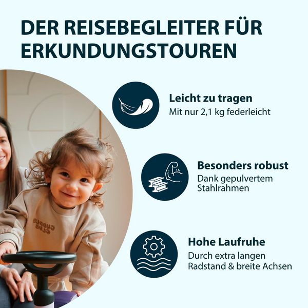 Produktbild: HUDORA 10917 - Laufrad Up 6 cyan/midnight, f&uuml;r Kinder ab 12 Monaten