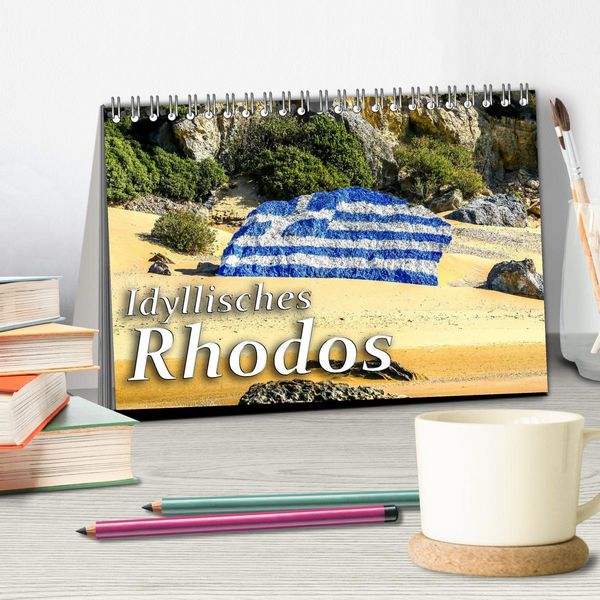 Produktbild: Idyllisches Rhodos (Tischkalender 2026 DIN A5 quer), CALVENDO Monatskalender