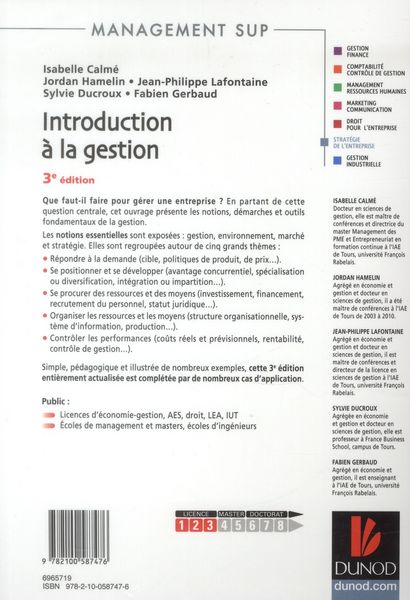 Produktbild: Introduction a Gestion 3e Editio
