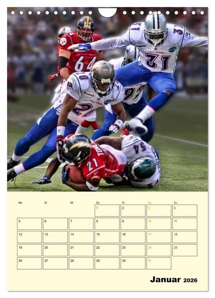 Produktbild: American Football, Team-Arbeit (Wandkalender 2026 DIN A4 hoch), CALVENDO Monatskalender