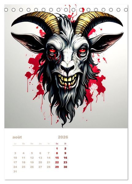 Produktbild: Marche des zombies (Calendrier de bureau 2026 DIN A5 horizontal), CALVENDO calendrier mensuel