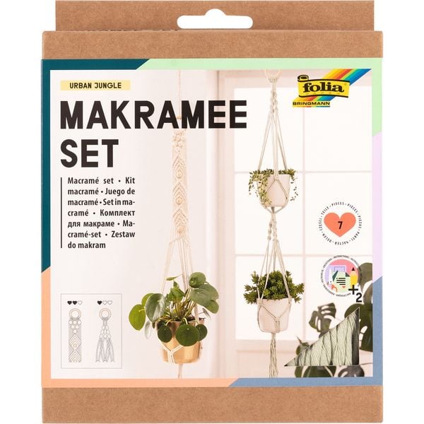 Produktbild: Folia Makramee Set URBAN JUNGLE, 7-teilig