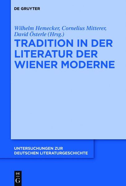 Produktbild: Tradition in der Literatur der Wiener Moderne