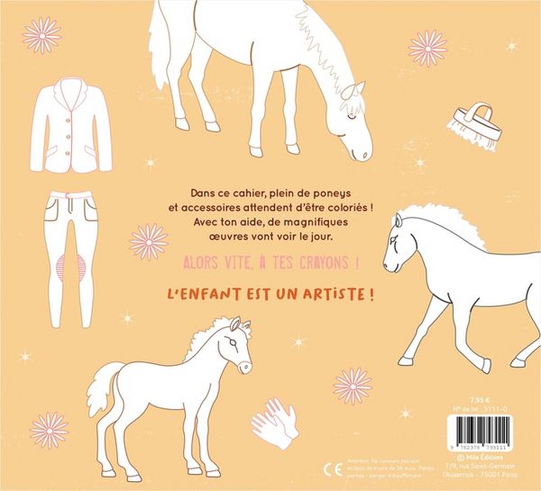 Produktbild: Mon gros cahier de poneys &agrave; colorier