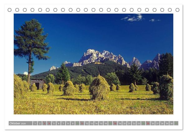 Produktbild: S&Uuml;DTIROL - Land der Berge (Tischkalender 2026 DIN A5 quer), CALVENDO Monatskalender