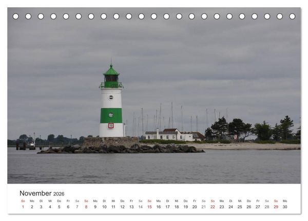 Produktbild: Leuchtt&uuml;rme und Leuchtfeuer an der Ostsee (Tischkalender 2026 DIN A5 quer), CALVENDO Monatskalender