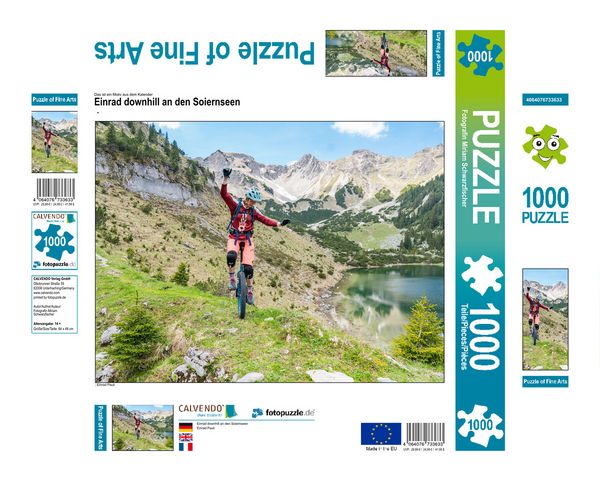 Produktbild: CALVENDO Puzzle Einrad downhill an den Soiernseen | 1000 Teile Lege-Gr&ouml;&szlig;e 64x48cm Foto-Puzzle f&uuml;r gl&uuml;ckliche Stunden