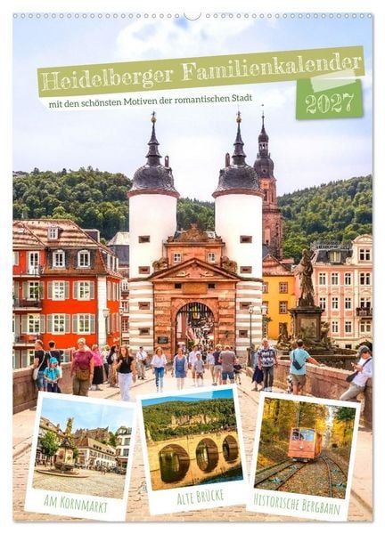 Produktbild: Heidelberger Familienkalender (Wandkalender 2027 DIN A2 hoch), CALVENDO Monatskalender