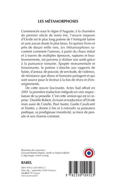 Produktbild: Les m&eacute;tamorphoses