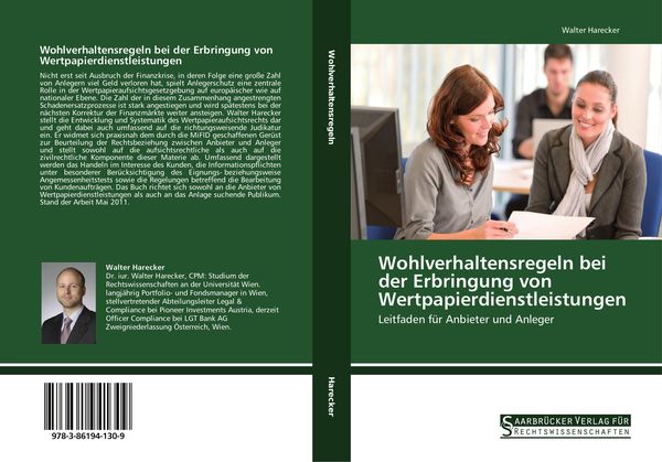 Wohlverhaltensregeln bei der Erbringung von Wertpapierdienstleistungen, Taschenbuch von Walter Harecker, Saarbrücker Verlag für Rechtswissenschaften,