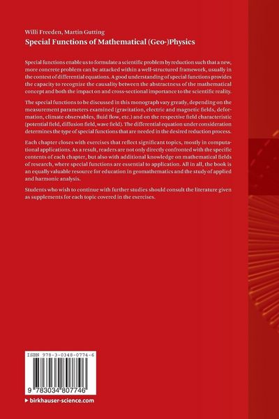 Produktbild: Special Functions of Mathematical (Geo-)Physics