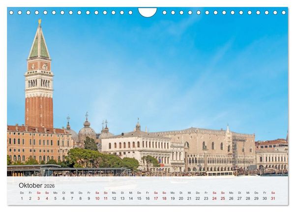 Produktbild: Venedig - Romantische Stadt am Canal Grande (Wandkalender 2026 DIN A4 quer), CALVENDO Monatskalender