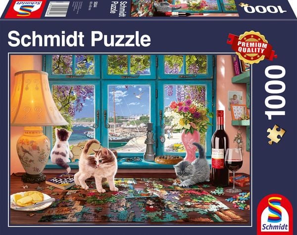 Schmidt 58344 - Am Puzzletisch, Premium-Puzzle