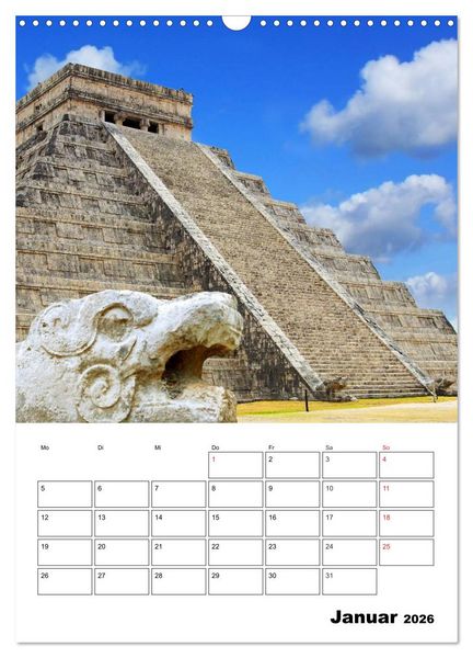 Produktbild: Das mystische Land der Maya. Mexiko-Yucatan (Wandkalender 2026 DIN A3 hoch), CALVENDO Monatskalender