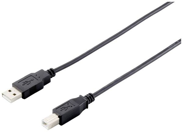 Equip USB-Kabel USB-A Stecker, USB-B Stecker 5.00m Schwarz 128862