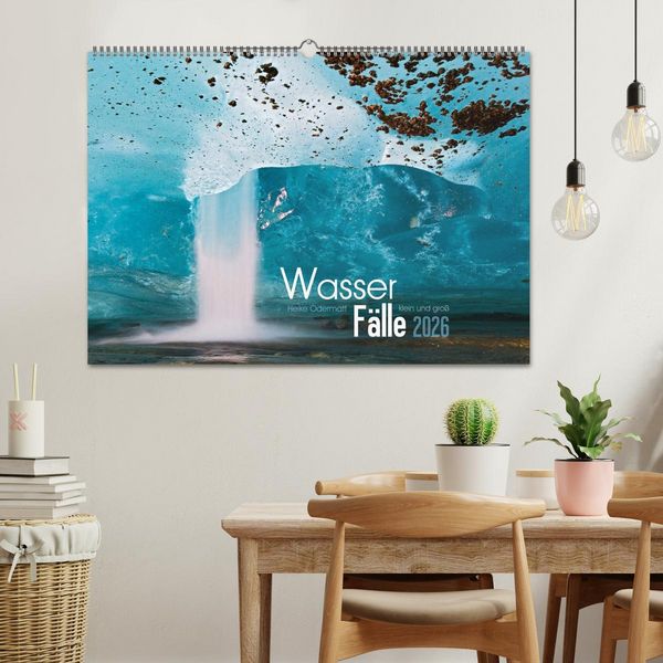 Produktbild: Wasserf&auml;lle klein und gro&szlig; (Wandkalender 2026 DIN A2 quer), CALVENDO Monatskalender
