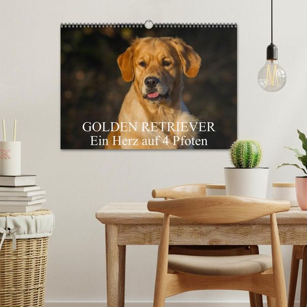 Produktbild: Golden Retriever - Ein Herz auf 4 Pfoten (Wandkalender 2026 DIN A3 quer), CALVENDO Monatskalender