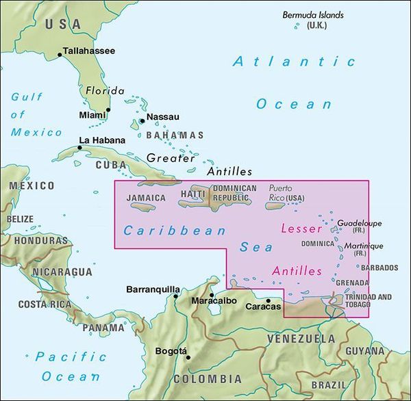 Nelles Map Caribbean: Lesser Antilles 1:150 000 ; 500 000; 2 500 000
