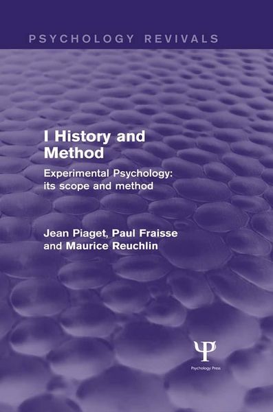Produktbild: Experimental Psychology Its Scope and Method: Volume I (Psychology Revivals)