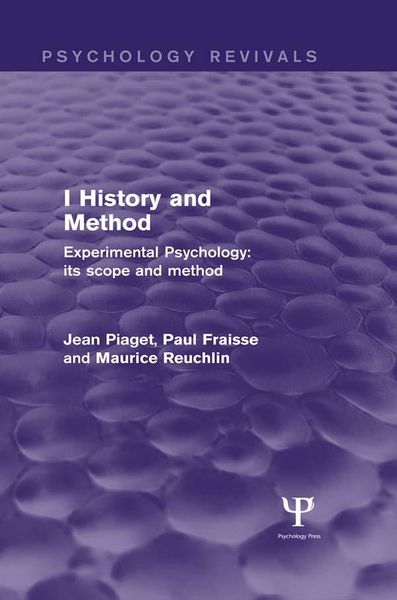 Produktbild: Experimental Psychology Its Scope and Method: Volume I (Psychology Revivals)