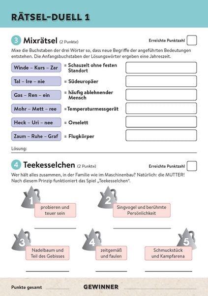 Produktbild: Battle-Block R&auml;tsel-Duell | Spieleblock mit 25 Duellen f&uuml;r je 2 Spieler