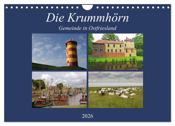 Produktbild: Die Krummh&ouml;rn Gemeinde in Ostfriesland (Wandkalender 2026 DIN A4 quer), CALVENDO Monatskalender